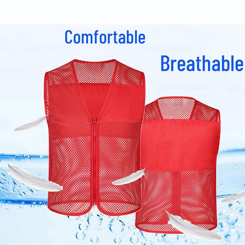 Custom Breathable Mesh Volunteer Vest with Logo