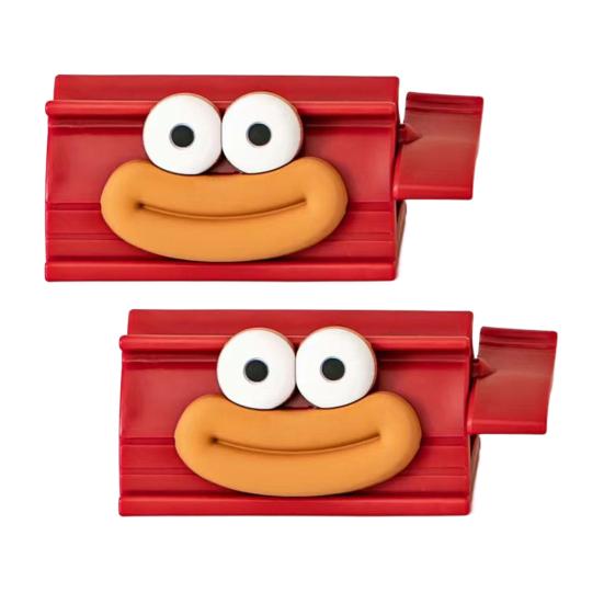 Cartoon Toothpaste Dispenser with Suction Base Wall-Mounted Roller Squeezer for Toothpaste Face Wash No-Waste Funny Bathroom Organizer for Kids Adults