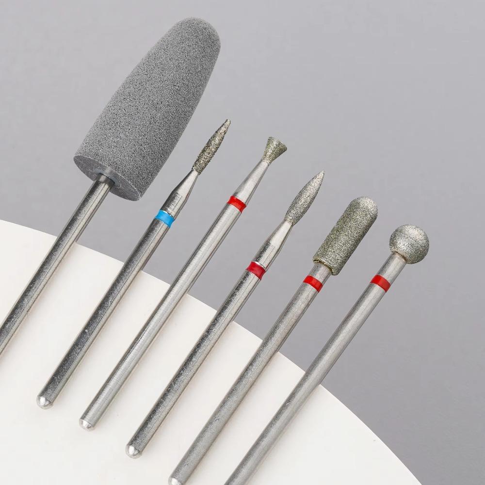 6pcs/set Nail Tools Nail Grinding Head for Removing Acrylic Cuticle Polishing Bit Nail Files Drill