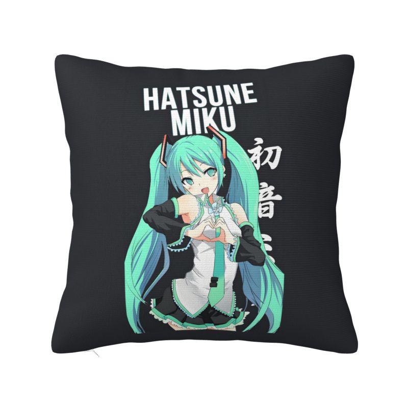 Custom Hatsunes Miku Anime Nordic Throw Pillow Covers Cartoon Manga Chair Cushion