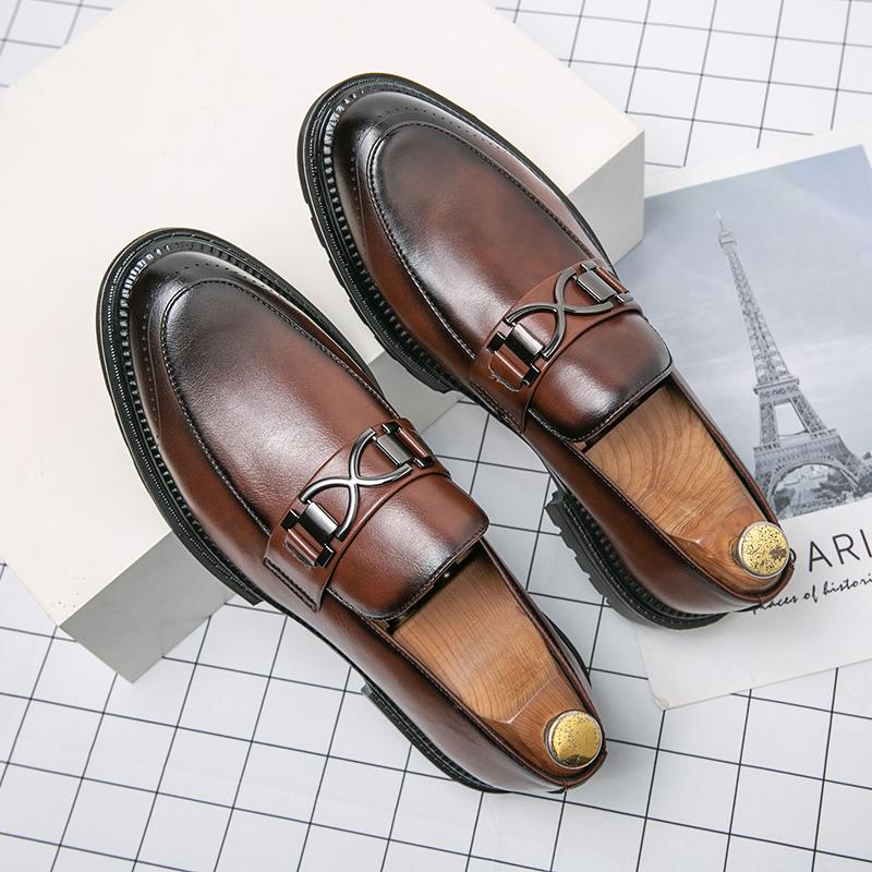 High Quality Business Leather Shoes Men Winter Men’S Dress Shoes British Style Formal Wedding Business Office Shoes Men Loafer