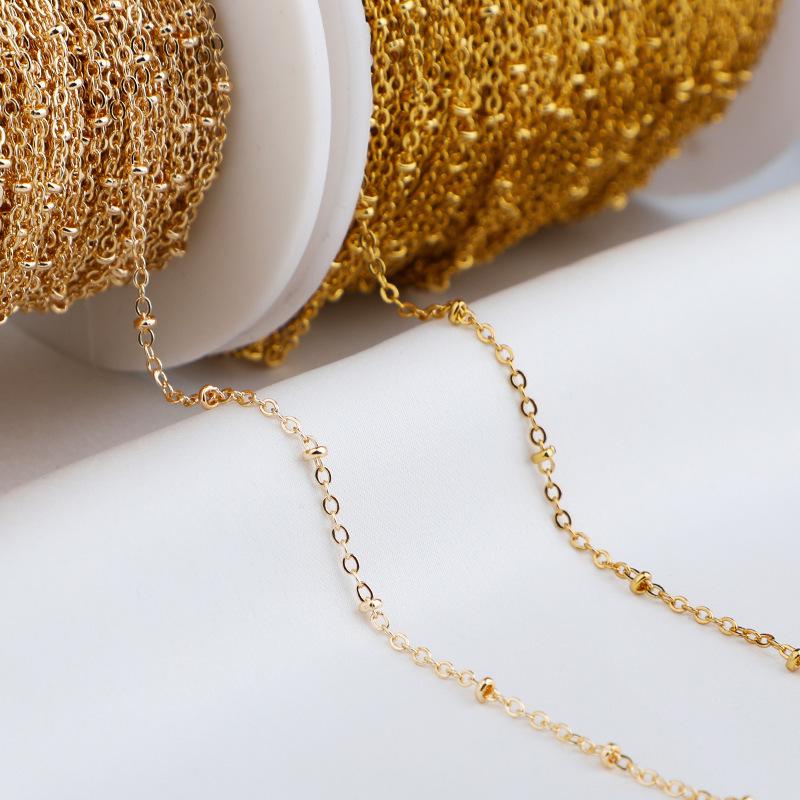 Color-Preserving 14K Gold-Filled Clip-On Chain Extension Necklace/Bracelet DIY Tassel.