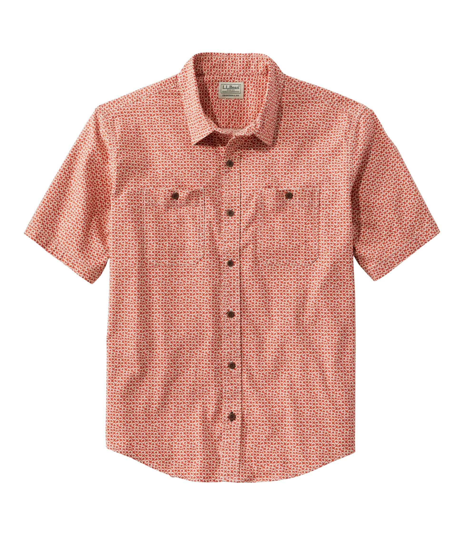 

Мужская рубашка Lake Wash Camp с коротким рукавом Japan Fit XXL Brick Orange Geo Orange 1000221540 [LLBEEN],