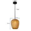 Bamboo Weaving Pendant Lamp 26cm Hanging E27 Ceiling Light Chandelier Fixtures Rattan Woven Home Bedroom Decors Lamps Shades