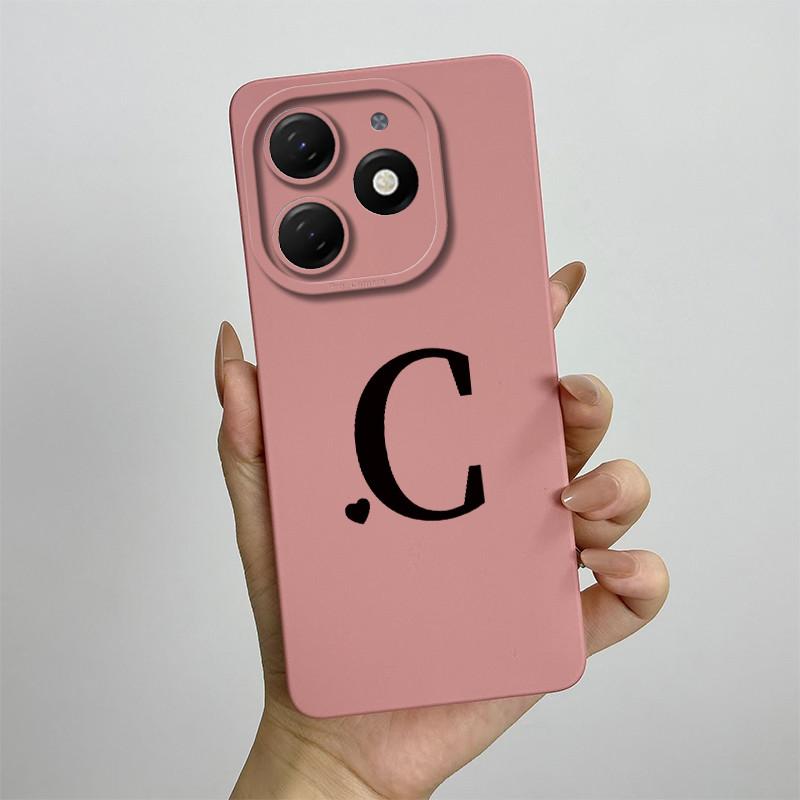 For Tecno Spark 20 Pro Case Tecno Spark 20 Phone Case Tecno Spark 20C BG7n BG7 KJ5 KJ6 Cute Initial Letters Matte TPU Soft Cover