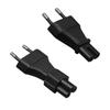 EU 2 Prong Power Cord Power Plugs,2Pin Male To IEC320 C5/C7 Female Laptop Power Conversion Plugs