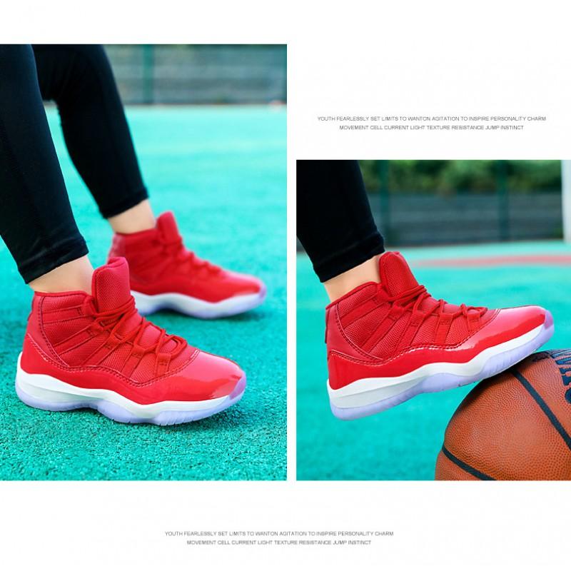 Kids Boys Basketball Shoes Mesh Breathable Mid-Top Sneakers All