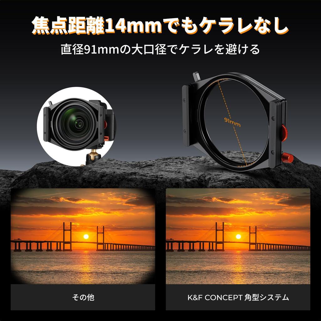 Concept Square Half ND Filter Set Soft GND8 ND1000 Neutral Density Filter CPL Filter New Filter Holder Direct GND8 [New model] K&F + + + [Manufacturer
