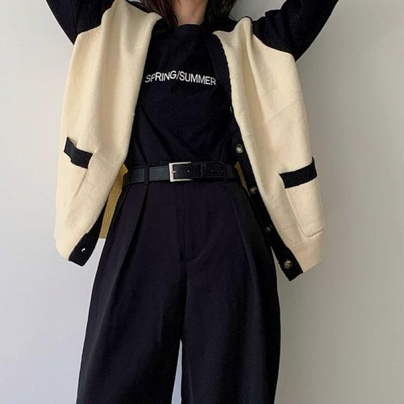 And Modern Chic Black Casual Belt For Young Men Fashionable Korean Design For Outfits All