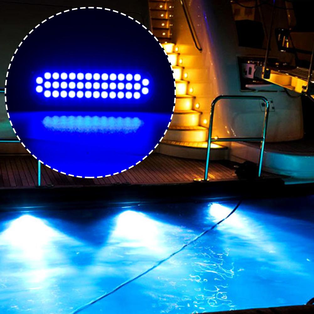 Underwater Boat Lights 40LED Submersible Navigation Interior Lights Sailboat Pontoon Transom Yacht Marine Accessories 12V/24V