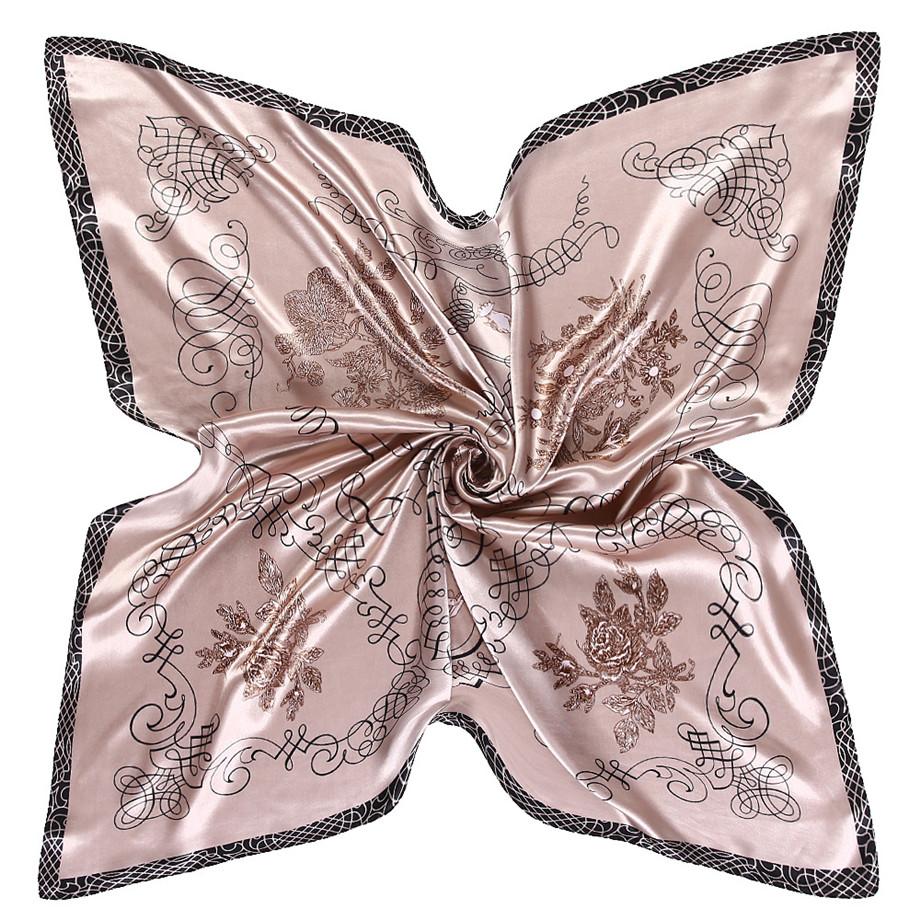 

New Rich Tree Brand Winter Silk Scarf Women Neckerchief Female Kerchief Fashion Bandanna Scarves Handkerchief For Ladies