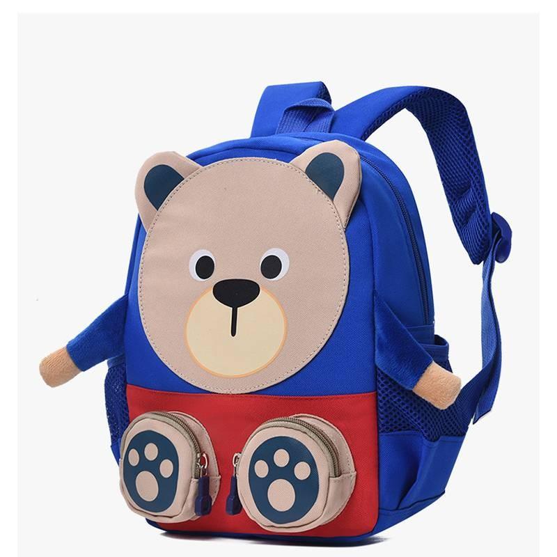 Bear Teddy Cartoon Childrens Bag Oxford Cloth Lightweight Spine Protection
