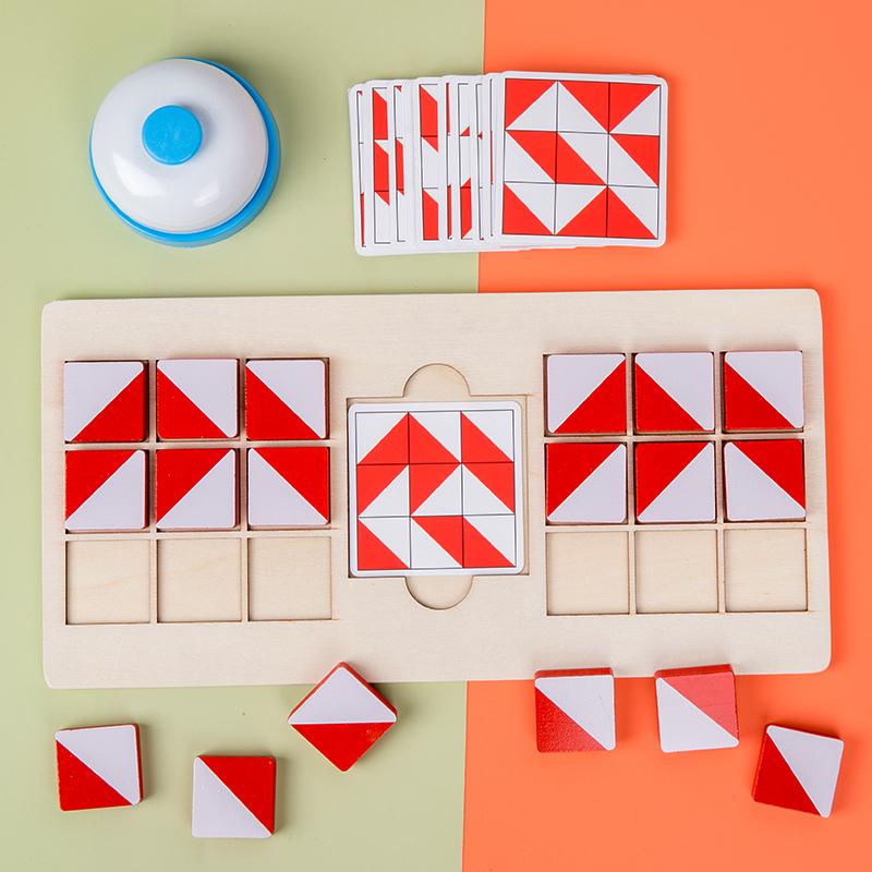 

Wooden Two-Player Battle Blocks Concentration And Logic Training Interactive Board Game Puzzle Space Three-Dimensional