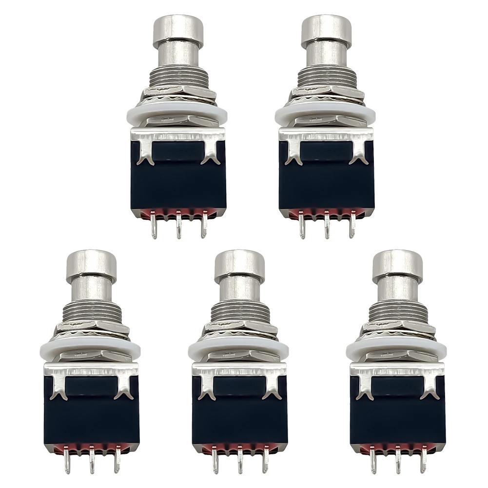 

5pcs Guitar Effect Pedal 3PDT Footswitch 9 Pins Latching Stomp Push Button Footswitch Guitar Effect Pedal Push Button Footswitch чорний