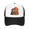 Punch Monkey Cute Mesh Baseball Caps Adult Casual Trucker Worker Cap  Hat Adjustable Summer Trucker Hats