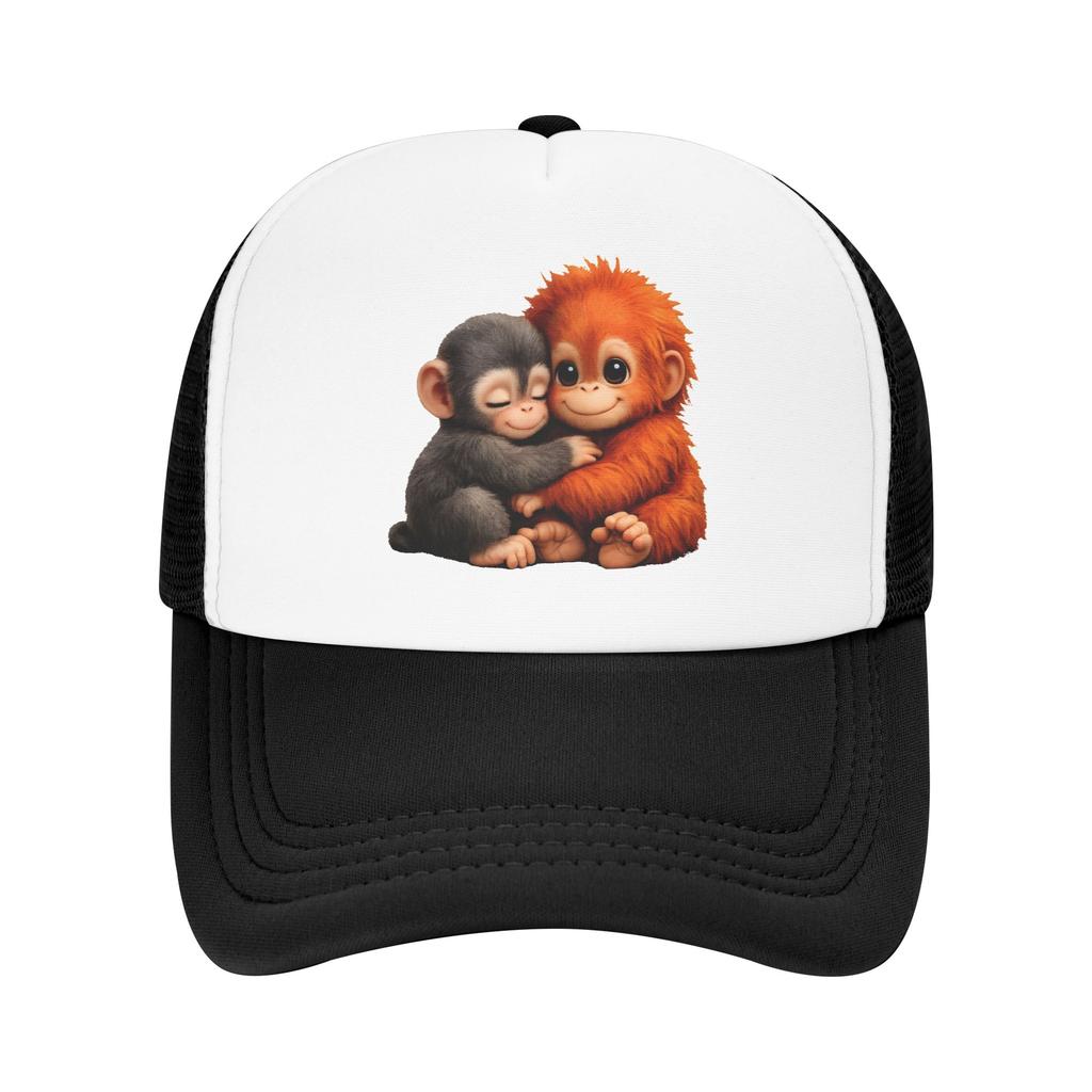 Punch Monkey Cute Mesh Baseball Caps Adult Casual Trucker Worker Cap Hat Adjustable Summer Trucker Hats