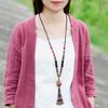 GEMCHIC Women's Ethnic Style Three-Eyed Dzi Bead Long Necklace Handmade Agate Pendant Sweater Chain Vintage Bohemian Jewelry