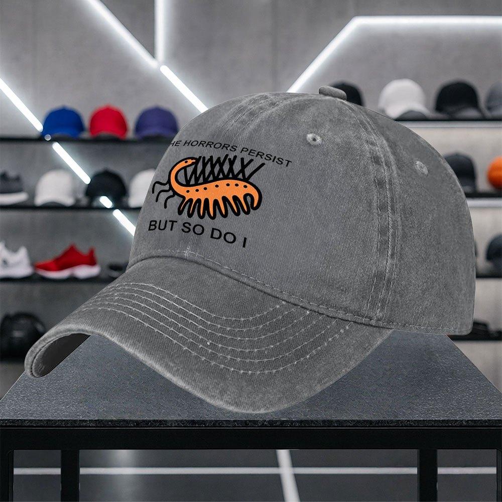 1 Retro Monster Print Baseball Cap Suitable For Casual Gaming Themed Parties Lightweight Adjustable Unisex Hat With Bug Ico