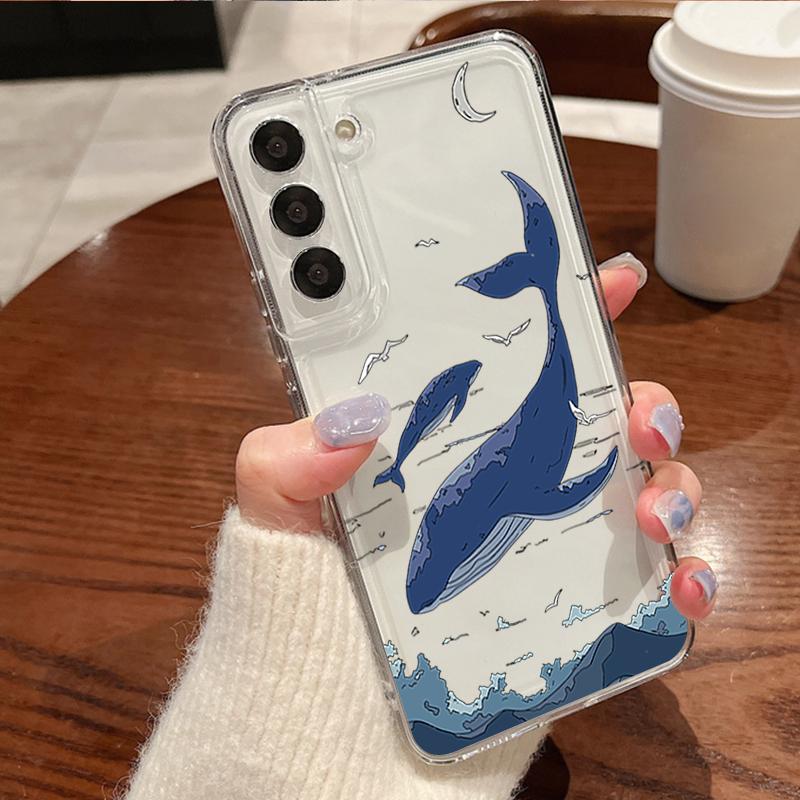 Little Flower Print Phone Case For Samsung Galaxy S26 S25 S24 S23 Ultra S22 Plus S24 S21 FE S25 Edge Clear Shockproof Soft Cover