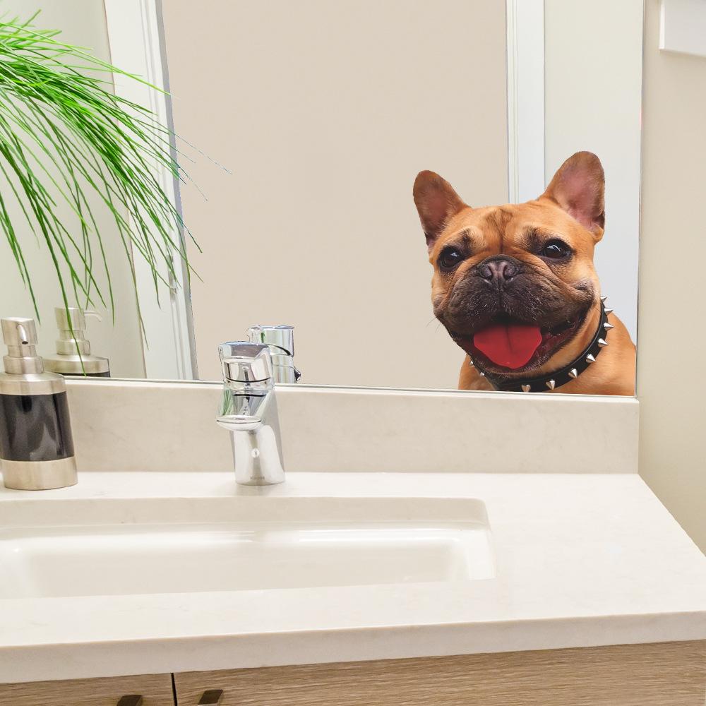 Cute French Bulldog Wall Sticker Waterproof Home Wall Decor Pet Decal Self Adhesive Removable