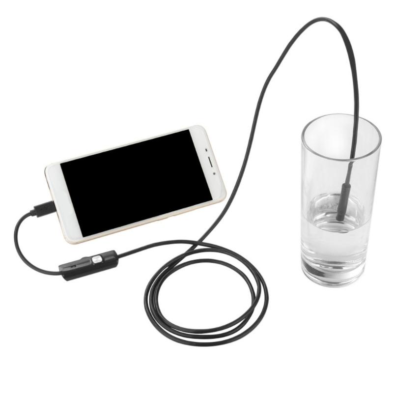 Caméra Endoscope à Objectif avec 6 Lumières LED Réglables USB Boroscope Caméra Serpent Étanche Scope Industriel Inspection