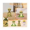 Cute meditation and sitting posture decorative small statue, home garden yard decorative ornament