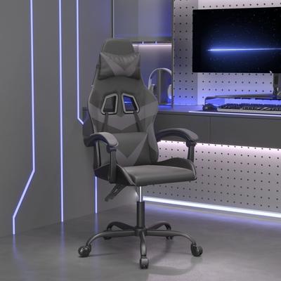 Vidaxl Fotel Gamingowy, Czarno-Szary, Sztuczna Skóra