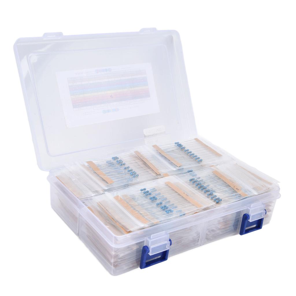 1450Pcs Metal Film Resistor Kit 145 Values Assortment 1 1M Ohm  1 4W for DIY Experiments