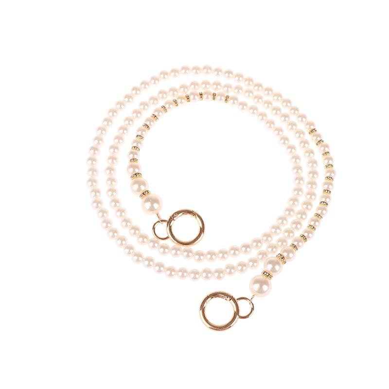 Cute 100-120Cm Purse Pearl Strap Beaded Chain Replacement Bag Pearl Chain Diy Bag Accessory Handbag
