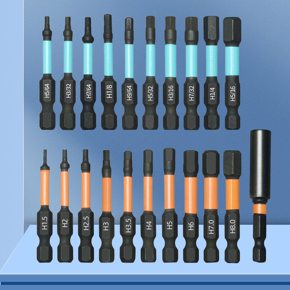 21Pcs Magnetic Drill Bits Multi-Function Magnetic Hex Screwdriver Bit Set with Storage Case Screwdriver Bit for DIY/Pro Use