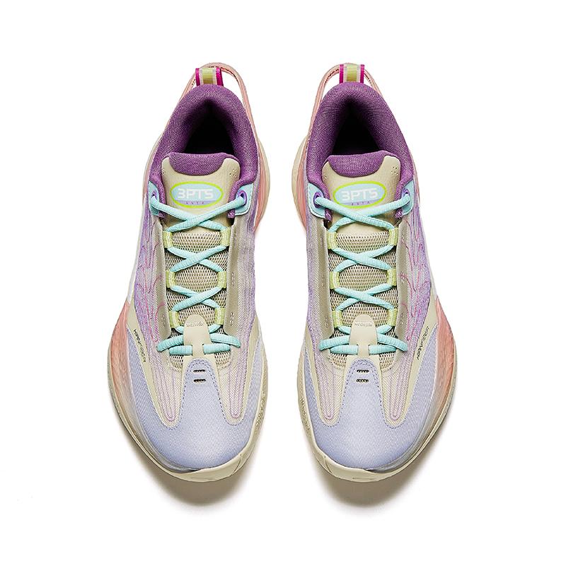 Anta Three Points Rain 1st Generation V2 Cement Nemesis Nitrogen Technology Midsole Shock Absorption Non-Slip Low-Top Basketball Shoes 912421102S-5