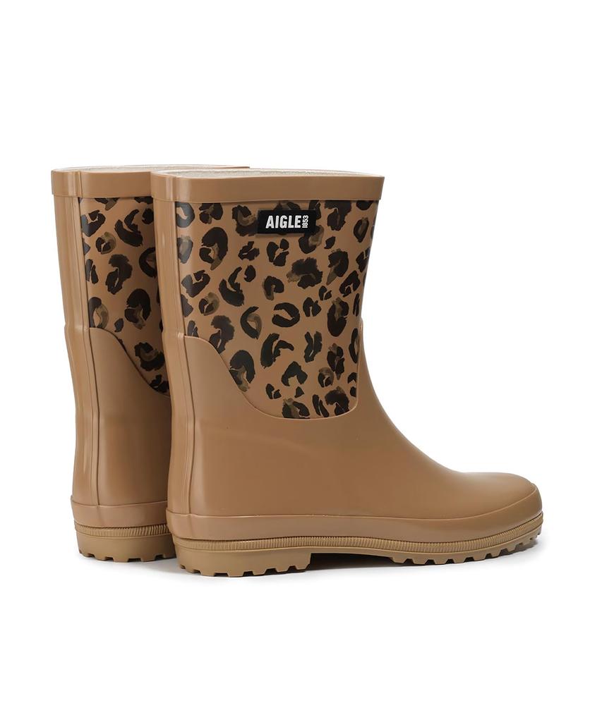 Aigle Eliosa Botillon Print Rain Rubber Boots Leopard Print Boots, [Official]