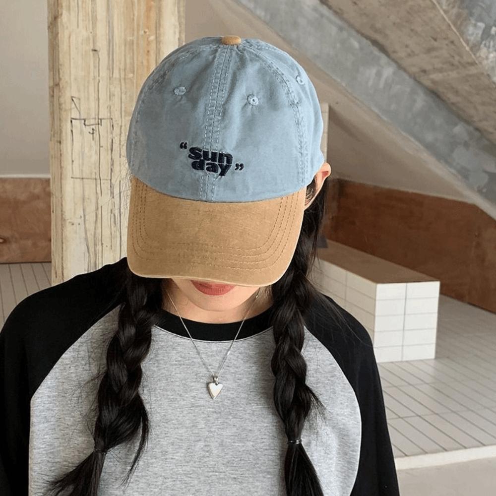 Adjustable Letter Embroidery Baseball Hat Cotton Teenagers Hat Vintage Baseball Cap for Men Women