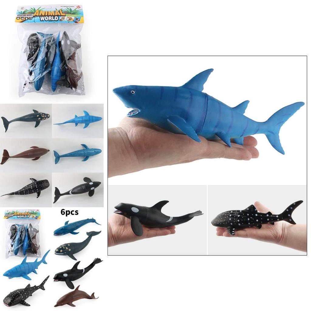Childrens Marine Animal Model Set With Plastic Replicas For Educational Play