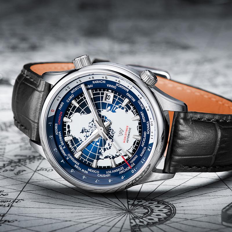 WM Watch Japanese Mechanical Men’s Watch with High-Quality Sapphire Crystal World Time Authentic Brand Welly men Watch-WM057