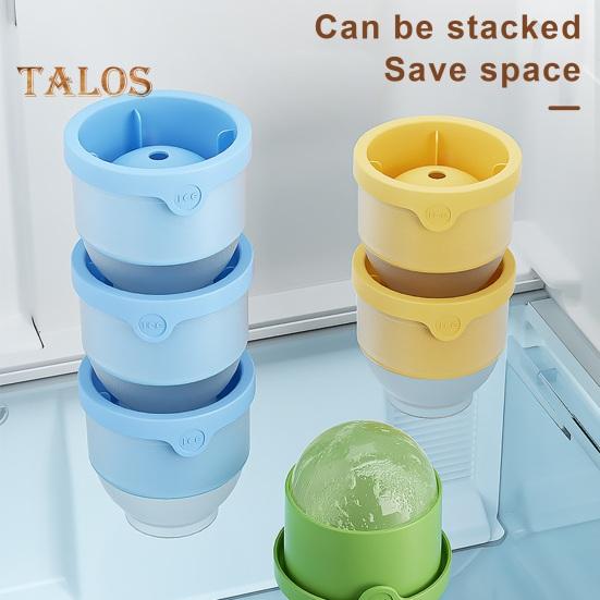 Round Ice Ball Maker Silicone Ice Mold for Whiskey Cocktails Bourbon Sphere Ice Cube Tray BPA-Free Easy Release Stackable Kitchen Essential for Home