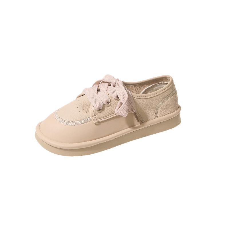 Retro Boken Shoes Women's 2024 Spring New Versatile Ins One-pedal Doudou Shoes Japanese Bread Ugly Cute Single Shoes