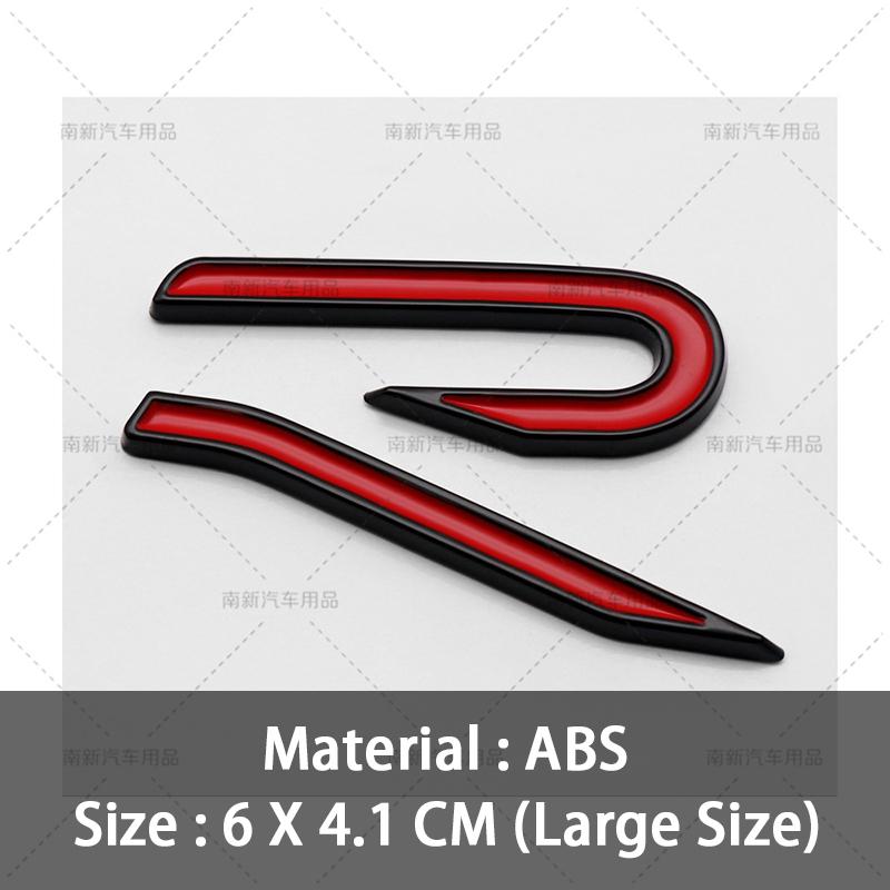 LMN1 2026 Hot VOLKSWAGEN 3D ABS New R Badge Rear Trunk Emblem Car Stickers Decal For VW Volkswagen Golf 6 7 8 GTI MK6 Mk7 MK8 Car Sty
