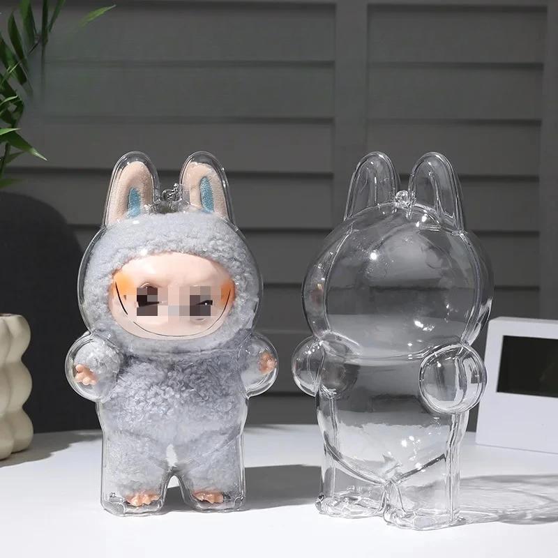

Прозрачный защитный чехол для куклы Labubu Monster Toy Elf, чехол для хранения, милый чехол для плюшевого эльфа для вечеринок