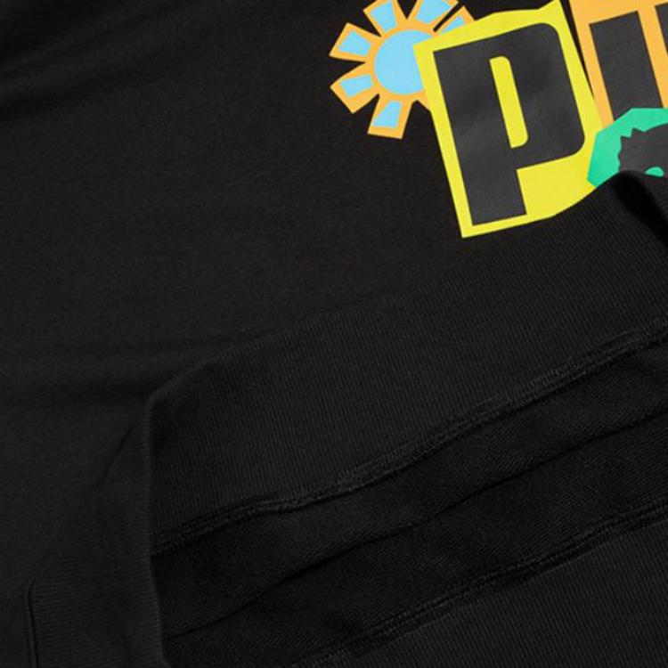 PUMA Classics Street Sport Crew Logo Print Casual Pullover Sweatshirt Men Tops Black 539968-01