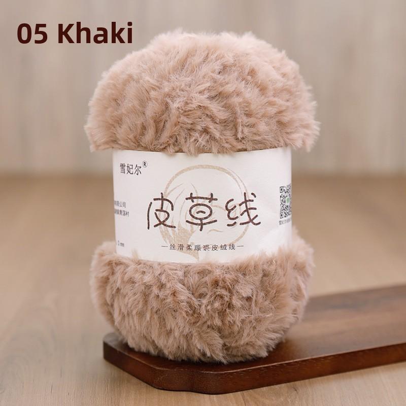 Hand Knitted Fur Yarn Long Hair Hat Scarf DIY Wool Yarn Simulation Fur Crt Material Autumn Faion Accories