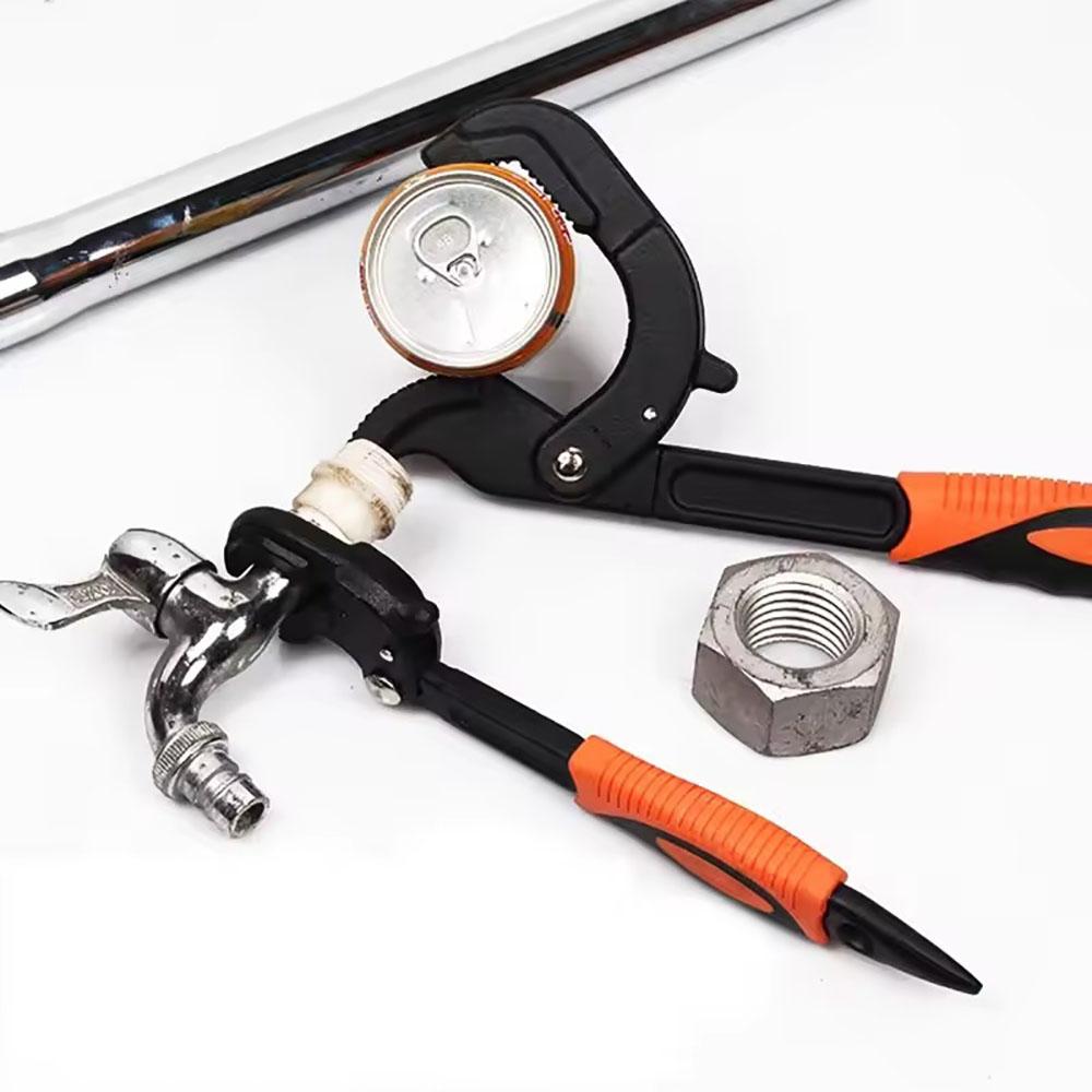 Pipe Wrench 14-30/30-60mm, Open End Wrench Set, High Carbon Steel N Pressure Grip Tool, Multiple Hand Tool for Plumber