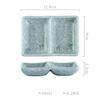 Ceramic Two 2 Grid Sushi Plate Sauce Dish Stable Non Slip Seasoning Plate for Sushi Condiment Dipping Ketchup Olive Oil Butter