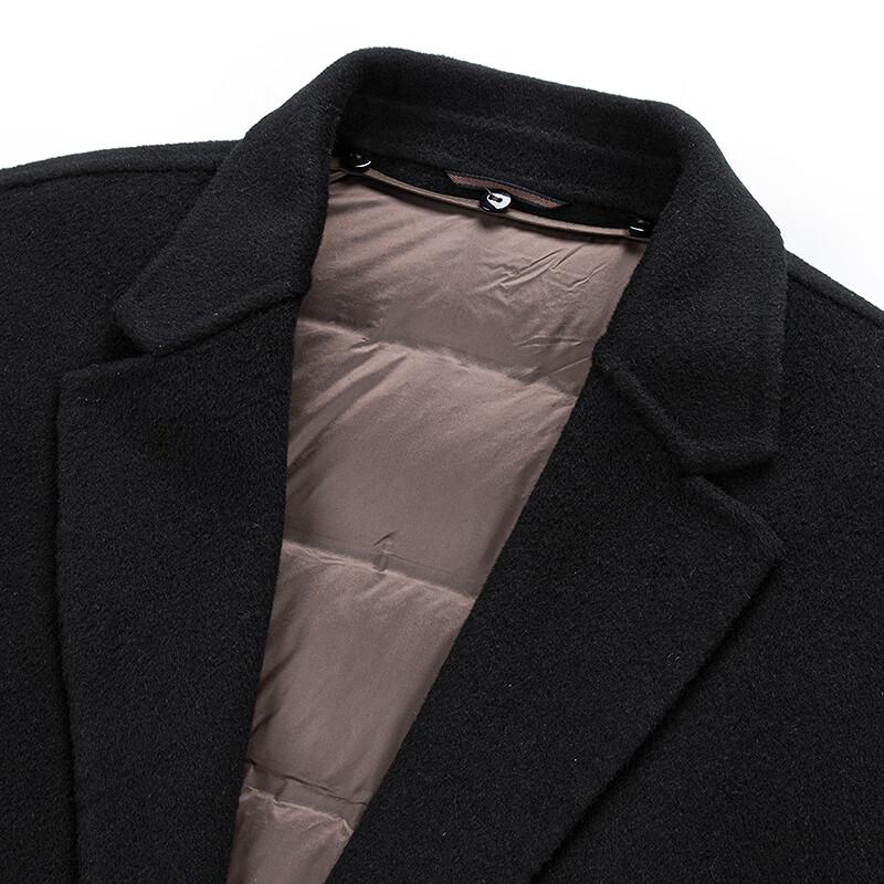 FAPAI Men's 100% Merino Wool Double-Sided Overcoat