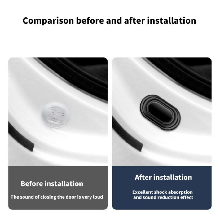 16Pcs Car Door Anti Collision Protectors Silicone Soundproof Pads Self Adhesive Vibration Dampers Universal For Most Car