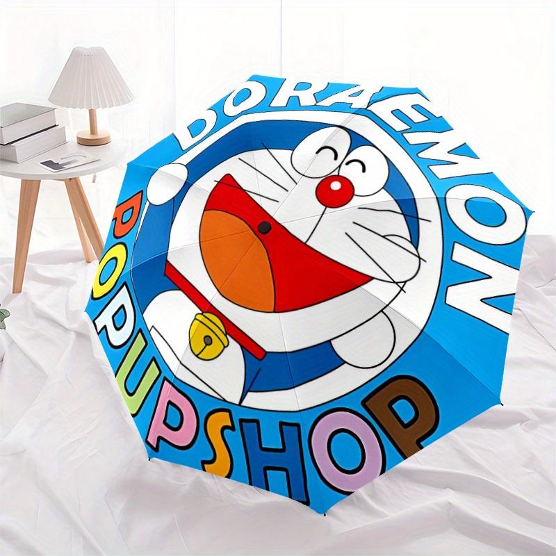 1pc Doraemon Automatic Umbrella Durable Iron Frame & Plastic Handle, Gift for Men & Women, Sturdy Construction,Playful Design yy250826174