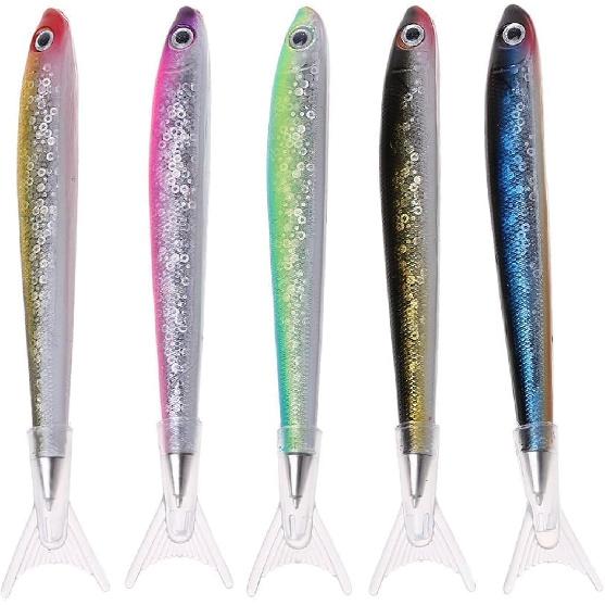1Pc Random Color Creative Fish Ballpoint Pen Ocean Signature for Stationery Decor Party Supplies Office and School Supplies, Ballpoint Pens