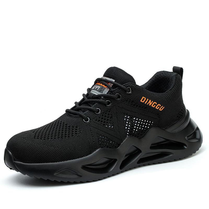 Herren lässige atmungsaktive Stahlkappe Arbeitssicherheitsschuhe Sommer Werkzeugschuhe Sicherheitsstiefel Outdoor Arbeiter Sneaker Schutzschuhe