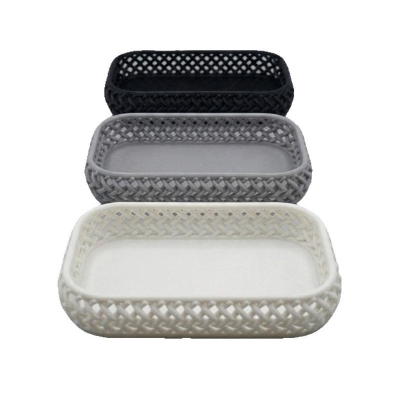 Stylish Multifunctional Organizer Tray Perfect For Home Office Decoration Plastic Storage Basket For Small Items