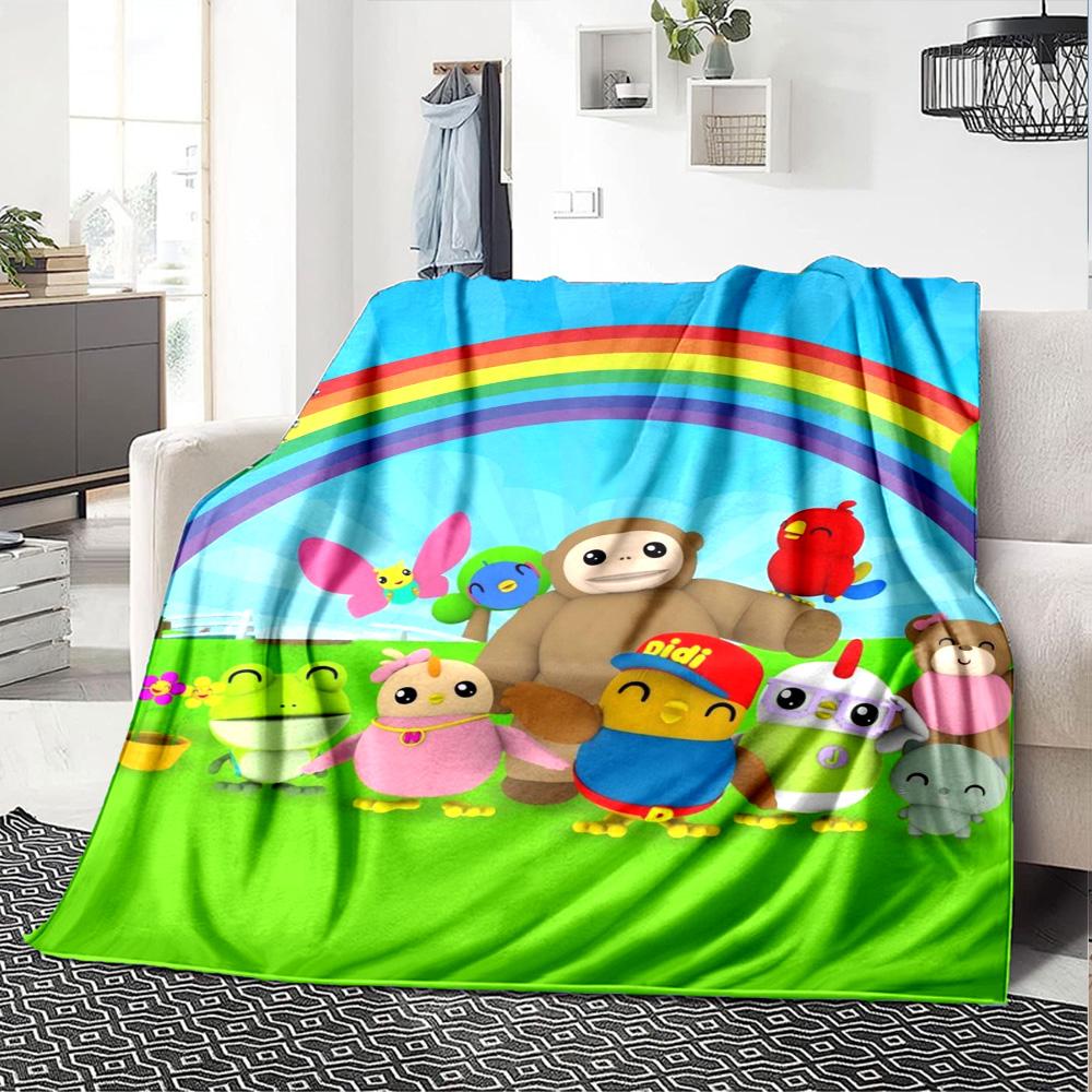Didi and Friends Print Flannel Blanket High Quality Warm Comfortable Cover for All Seasons Perfect for Gifts Home Decor